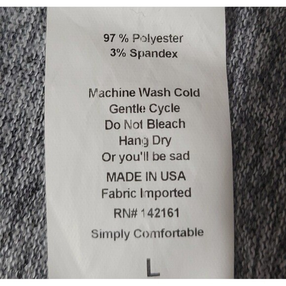 Lularoe Joy duster long vest side slit gray size large - Picture 4 of 4